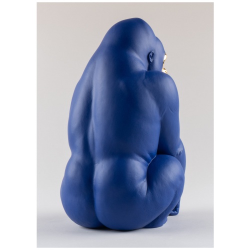 Gorilla Figurine. Blue-Gold. Limited Edition 7