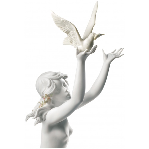 Peace Offering Woman Figurine. White 5