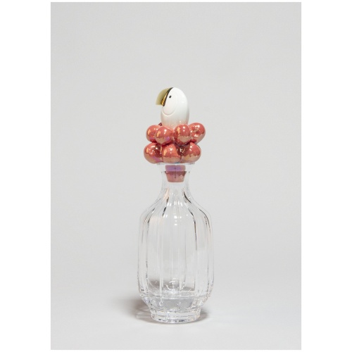 Toucan Glass Bottle. Golden Luster 9