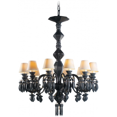 Belle de Nuit 12 Lights Chandelier. Absolute Black (CE/UK) 6