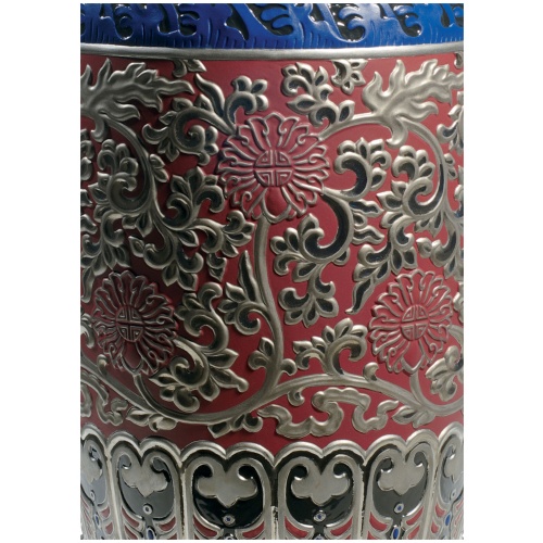 Oriental Vase Sculpture. Red. Limited Edition 8