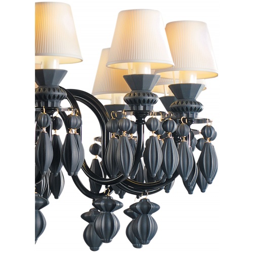 Belle de Nuit 12 Lights Chandelier. Absolute Black (CE/UK) 7