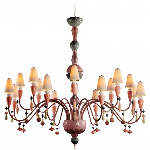 Ivy and Seed 16 Lights Chandelier. Large Flat Model. Red Coral (CE/UK) 5