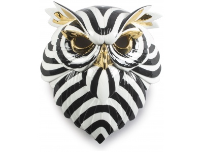 Owl Mask. Black and Gold