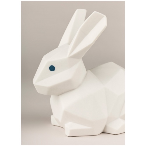 Rabbit Figurine. Matte White 9