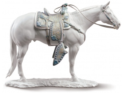 White Quarter Horse Sculpture