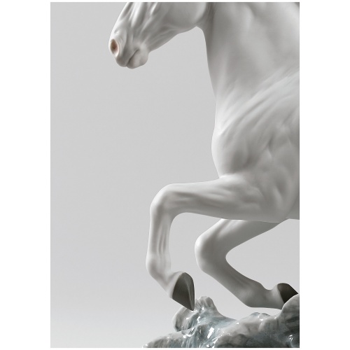 Riding her horse on the seashore Horse & Woman Figurine 7