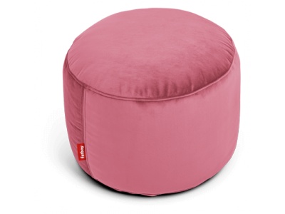 Point Velvet Ottoman Deep Blush