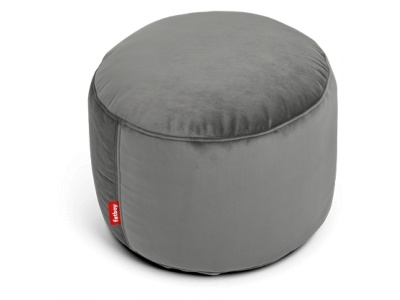 Point Velvet Ottoman Taupe