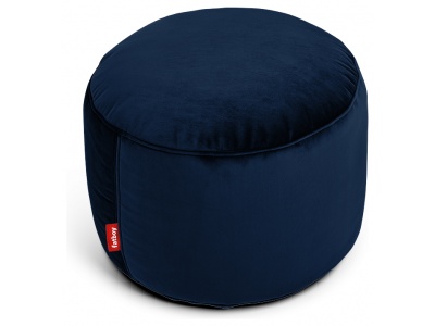 Point Velvet Ottoman Dark Blue