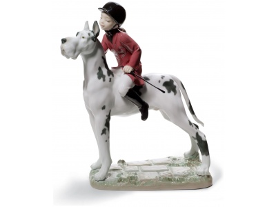 Giddy up Doggy Girl Figurine