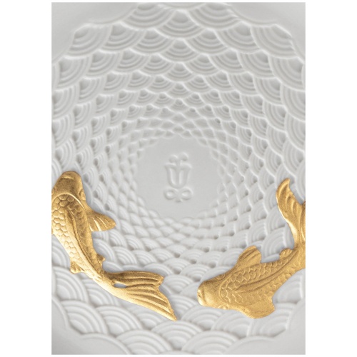 Koi Plate. Golden Luster 7