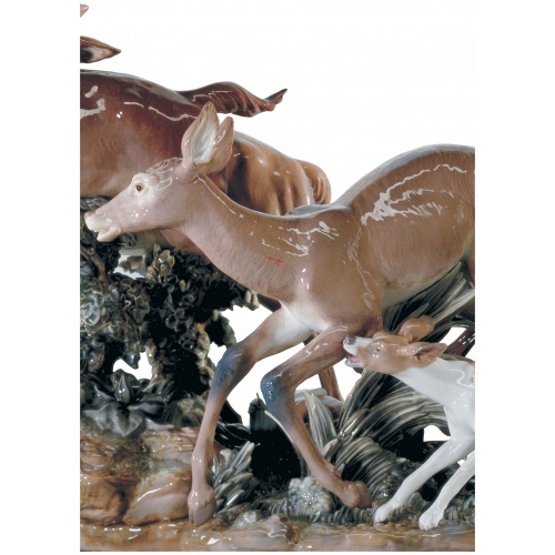 Pursued Deer Sculpture. Limited Edition 7