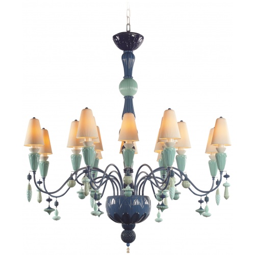 Ivy and Seed 16 Lights Chandelier. Medium Flat Model. Ocean (CE/UK) 5