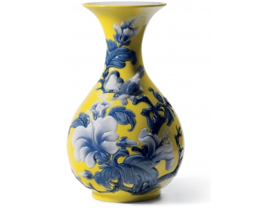 Sparrows Vase. Yellow