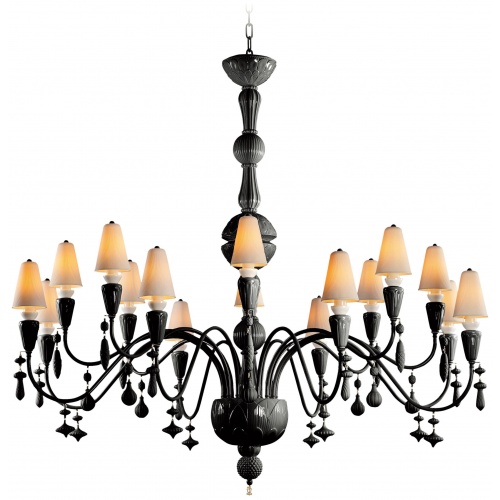 Ivy and Seed 16 Lights Chandelier. Large Flat Model. Absolute Black (CE/UK) 5