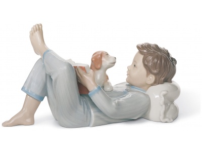 Shall I Read You A Story? Boy Figurine