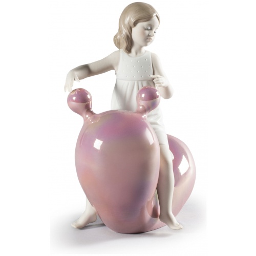 My Seesaw Balloon Girl Figurine. Pink 5