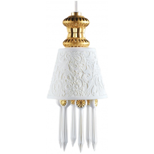 Belle de Nuit Ceiling Lamp with Lithophane. Golden Luster (CE/UK) 5