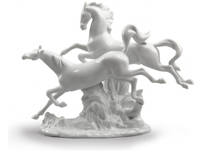 Horses Galloping Figurine