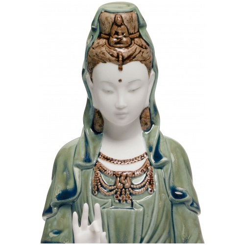 Kwan Yin Figurine. Green 5