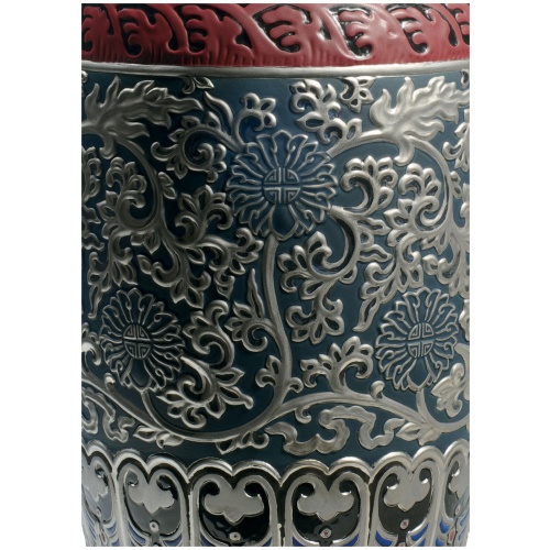 Oriental Vase Sculpture. Blue. Limited Edition 8