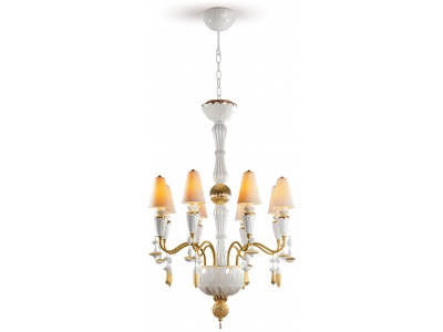 Ivy and Seed 8 Lights Chandelier. Golden Luster (CE/UK)