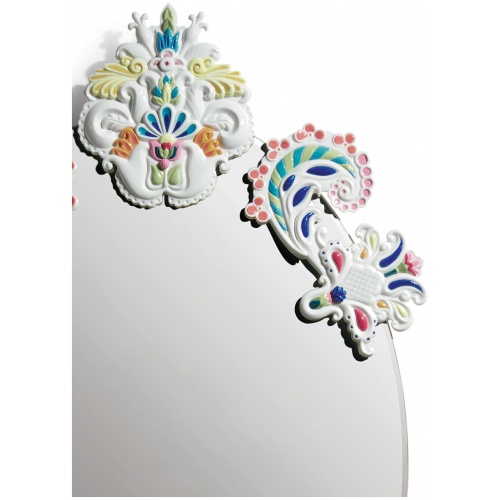 Oval Wall Mirror without Frame. Multicolor. Limited Edition 5