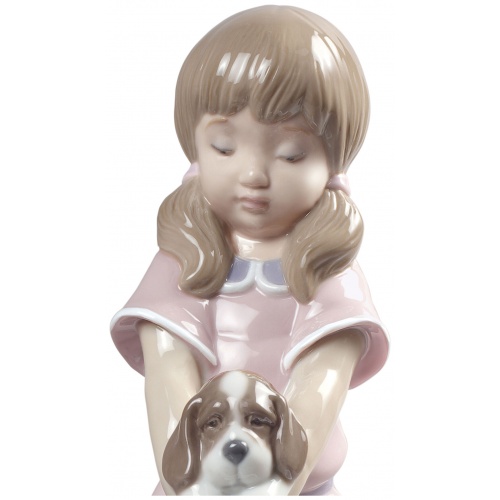 Bathing My Puppies Girl Figurine 5