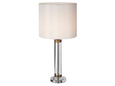 Dale Crystal and Antique Brass Table Lamp