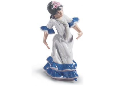 Juanita Flamenco Dancer Girl Figurine. Blue 3