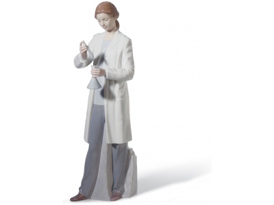 In The Laboratory Woman Figurine