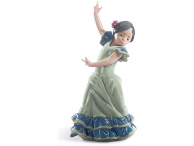 Lolita Flamenco Dancer Girl Figurine. Blue