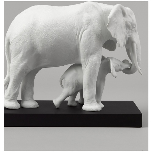 Leading The Way Elephants White Sculpture 8