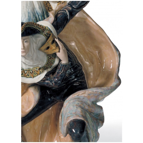 Venetian Carnival Couple Sculpture. Limited Edition 8