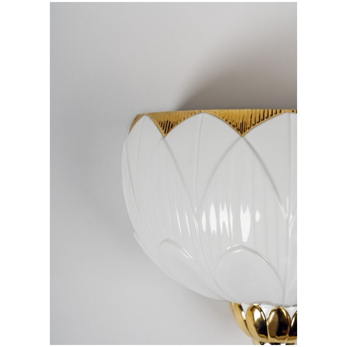 Ivy & Seed Wall Sconce. White and Gold. (CE/UK) 6