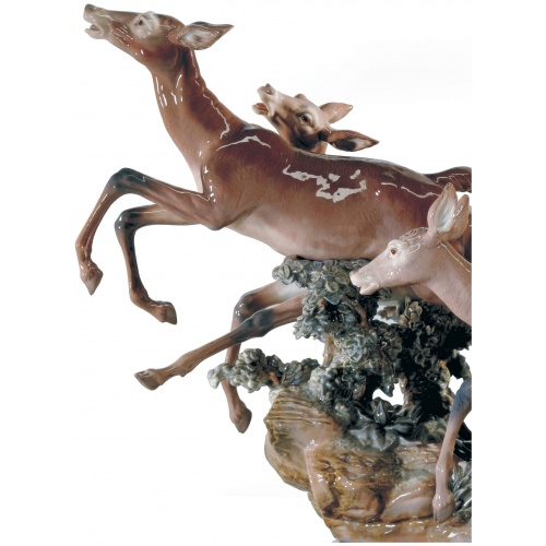 Pursued Deer Sculpture. Limited Edition 8