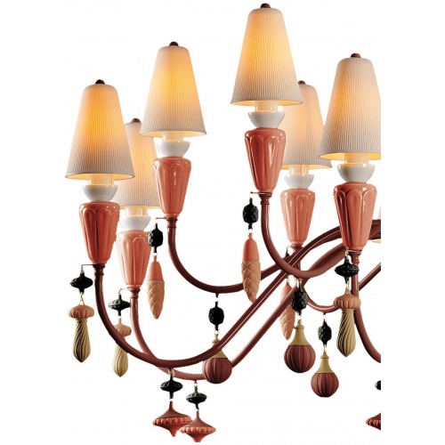 Ivy and Seed 16 Lights Chandelier. Large Flat Model. Red Coral (CE/UK) 8