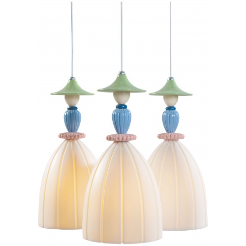 Mademoiselle Round Canopy 3 Lights Sharing Secrets Ceiling Lamp (CE/UK) 6