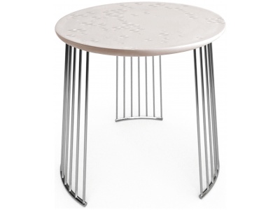 Frost Moment Table. Chrome metal