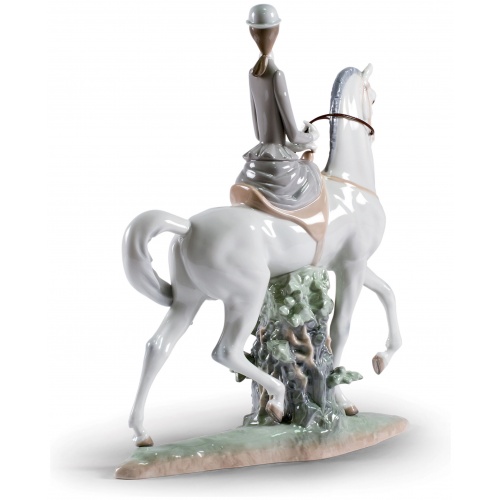 Woman on Horse Figurine 7