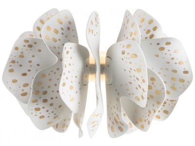 Nightbloom Wall Sconce. White & gold. (CE/UK)