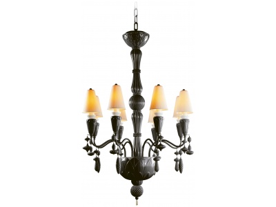 Ivy and Seed 8 Lights Chandelier. Absolute Black (CE/UK)