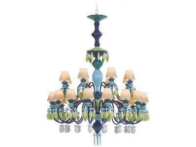 Belle de Nuit 24 Lights Chandelier. Green (CE/UK)