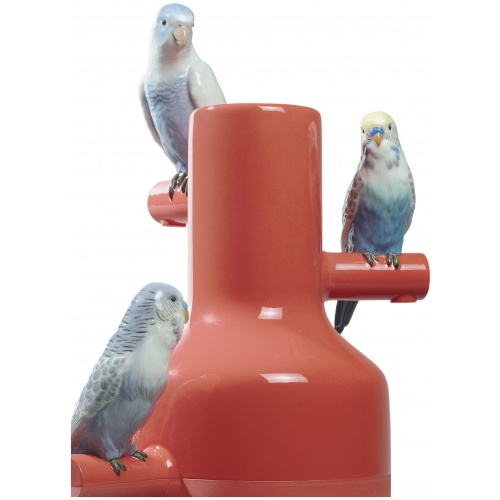 Parrot Parade Vase. Coral 6