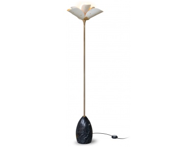 Blossom Floor Lamp. White and Golden Luster. (UK)