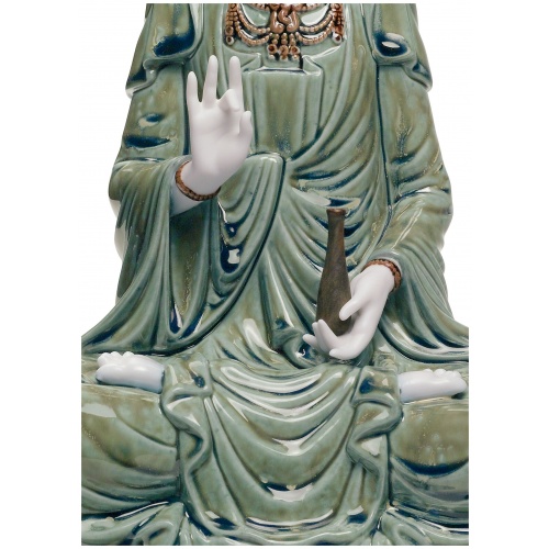 Kwan Yin Figurine. Green 7