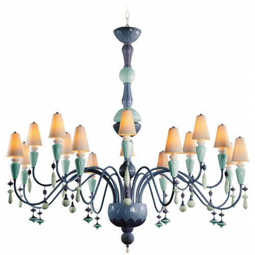 Ivy and Seed 16 Lights Chandelier. Large Flat Model. Ocean (CE/UK) 5