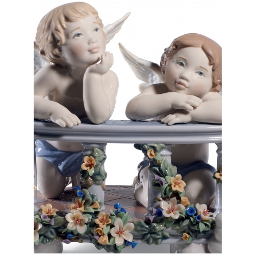 Celestial Balcony Angels Figurine. Limited Edition 6