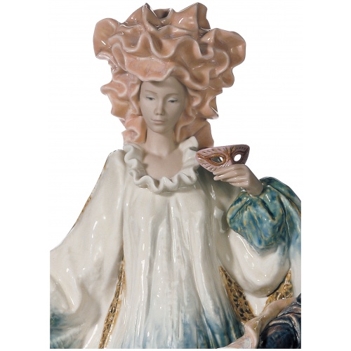 Venetian Carnival Couple Sculpture. Limited Edition 5